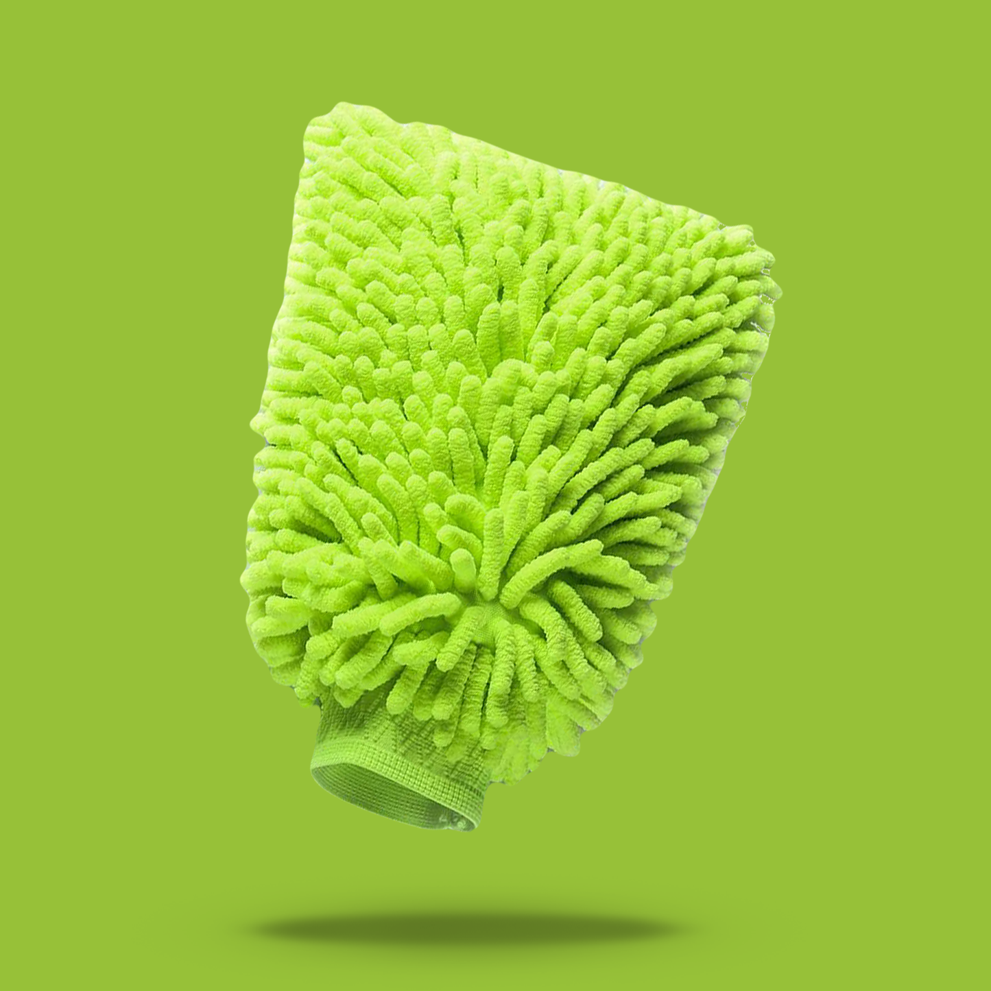 Chenille Wash Mitt Green Fresh Chameleon